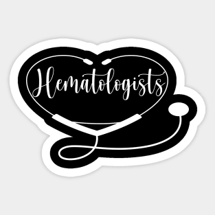 Hematologist Doctor Nurse with Love Heart Sticker